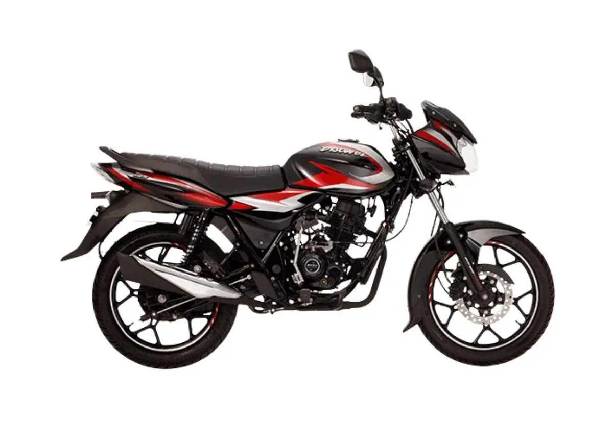 bajaj discover 110 disc ebony black red decal