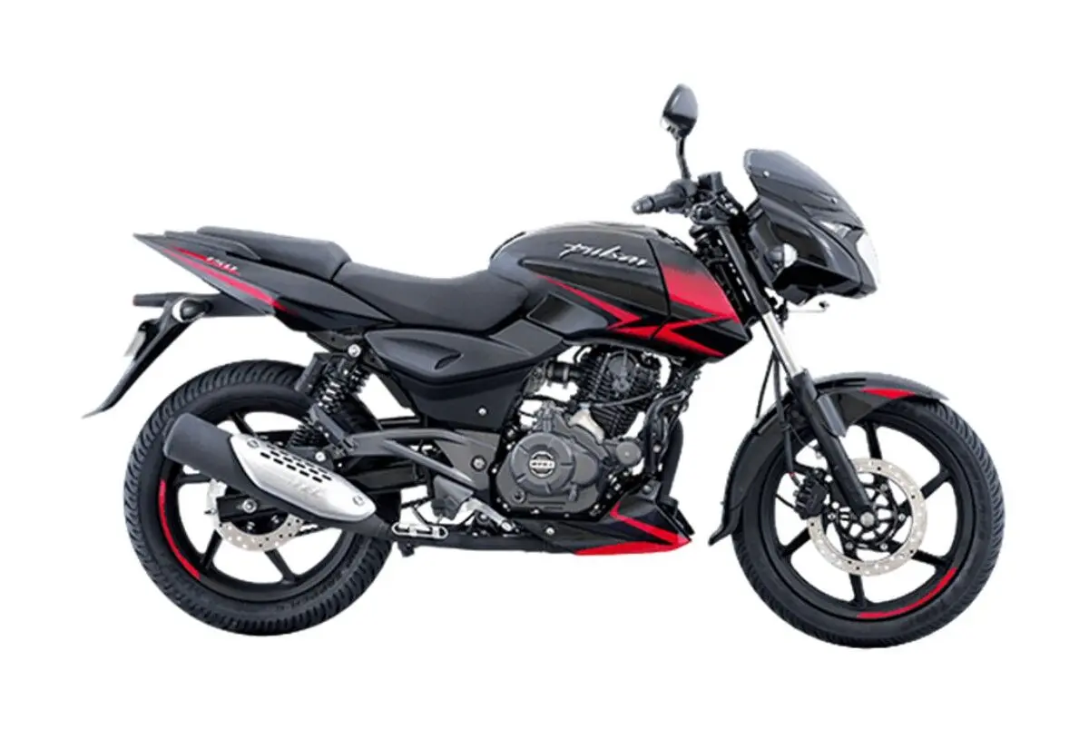 bajaj pulsar 150 metallic black red
