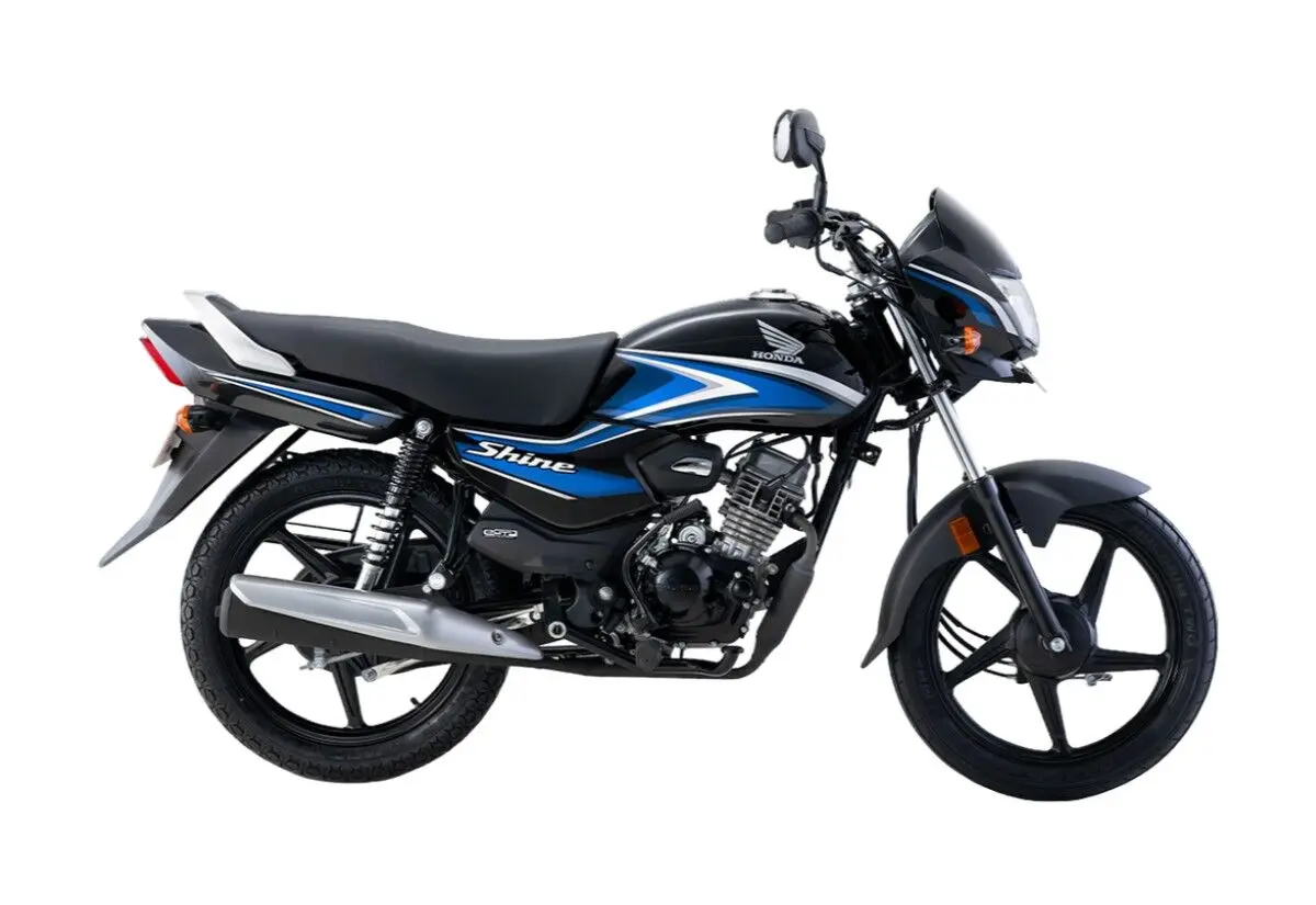 honda shine 100 blue 2