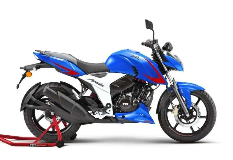 tvs apache 4v metalic blue