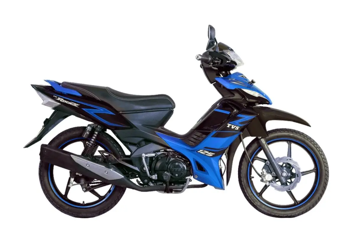 tvs rockz 125 blue black
